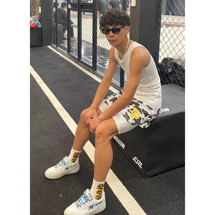 Inaka POWER Quần Short Thể Thao Dáng Rộng Giả Hai Lớp Phong Cách Mới Đường Phố Mỹ Không Đầu Gối Nhanh Khô Hợp Thời Trang Tập Thể Dục