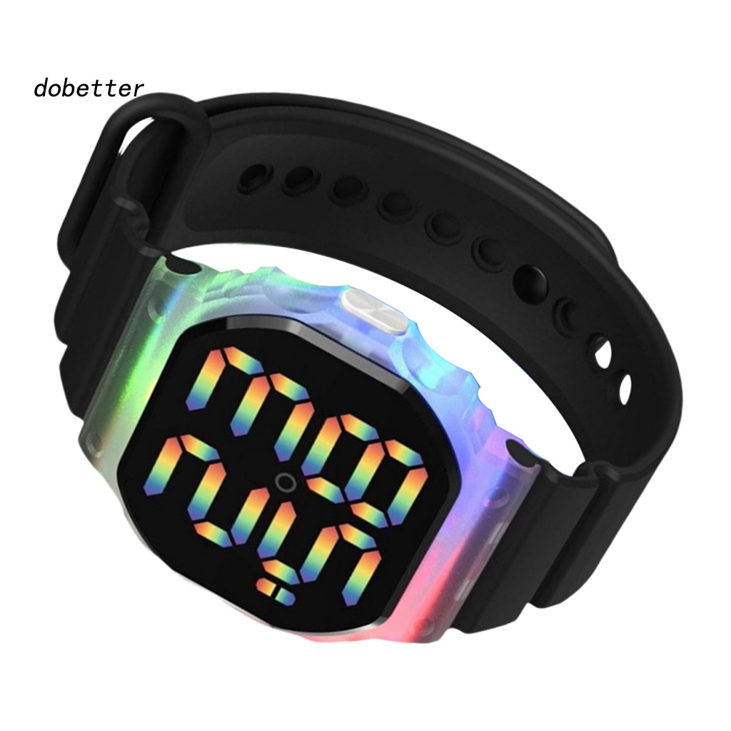 Đồng Hồ Điện Tử Màn Hình LED Thay Đổi Màu Sắc Chống Nước 30M Dobetter &gt; Cuộc Sống Hàng Ngày