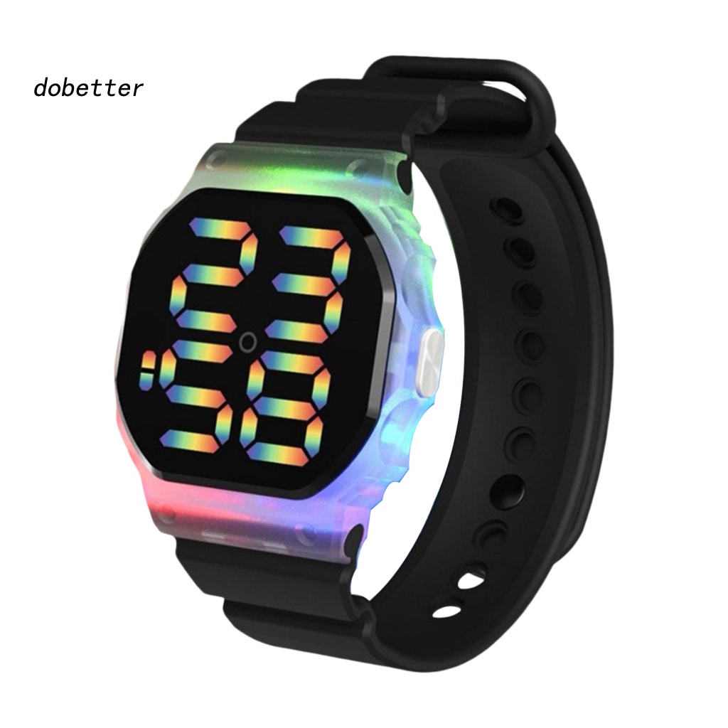 Đồng Hồ Điện Tử Màn Hình LED Thay Đổi Màu Sắc Chống Nước 30M Dobetter &gt; Cuộc Sống Hàng Ngày