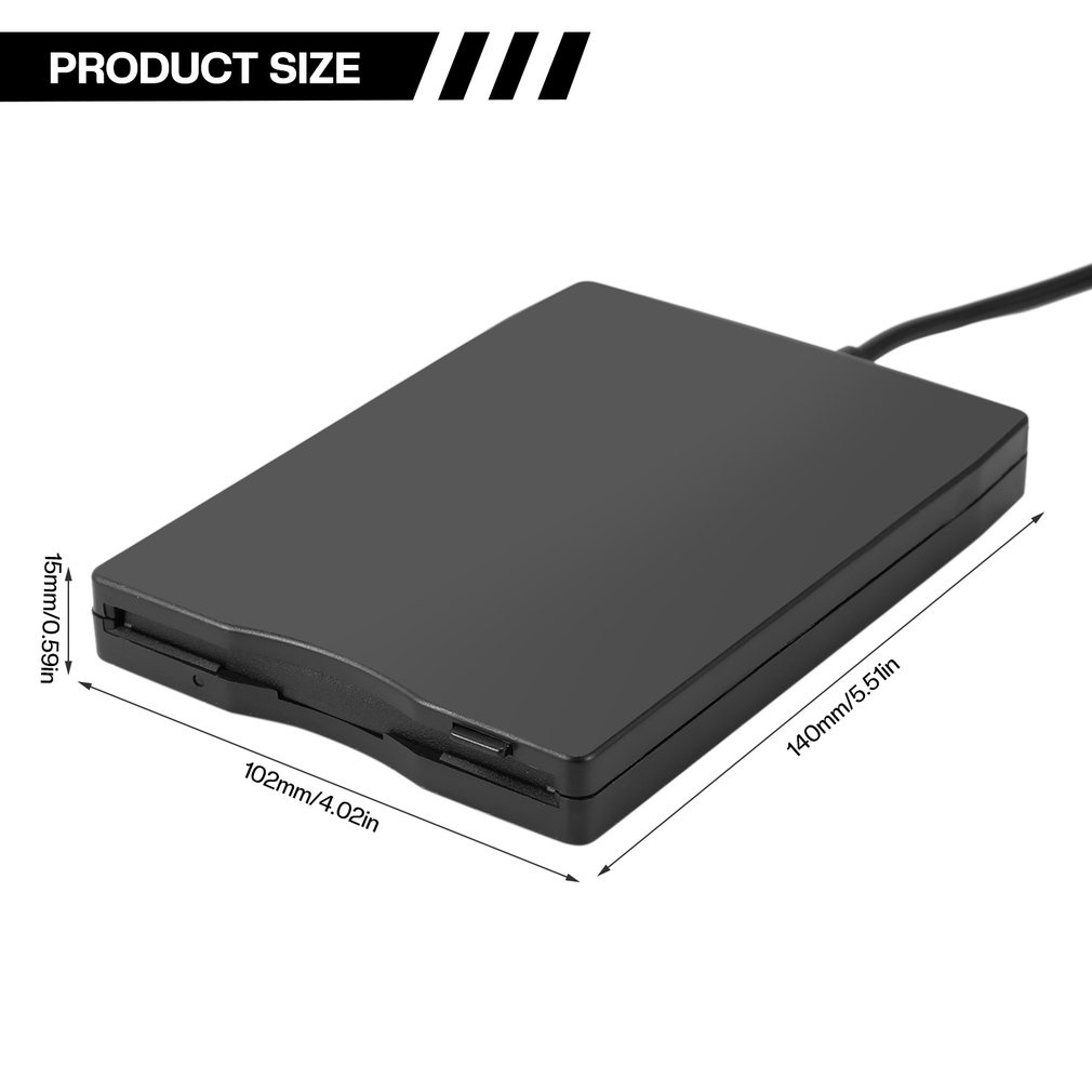 3.5 Inch Floppy Disk Drive 1.44 Mb Disks Usb 2.0 External Drives Portable Diskette Fdd Laptop Desktop Pc Accessory [Q/13]