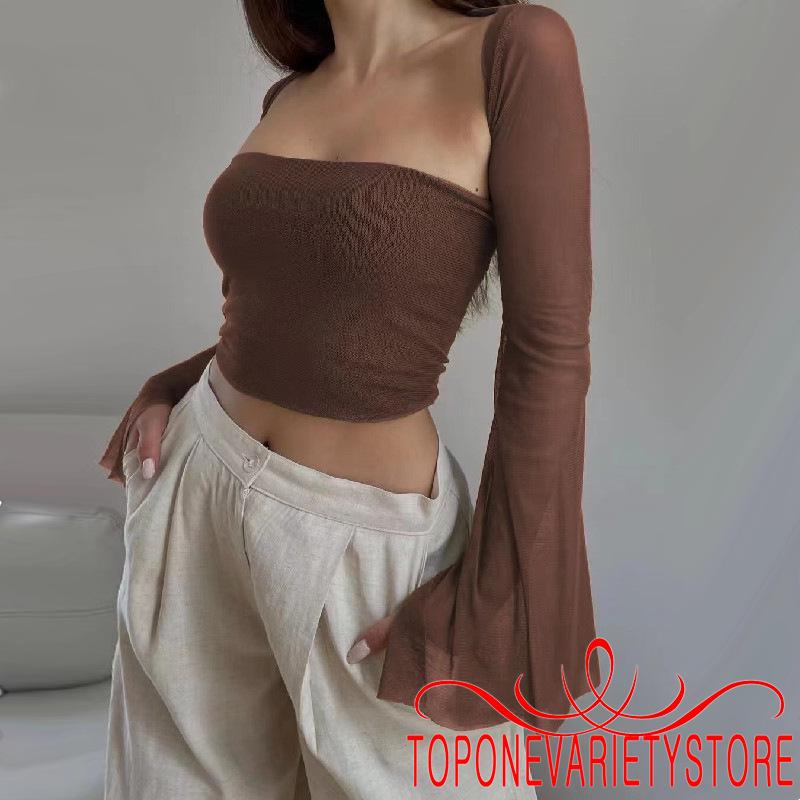 Set Áo Croptop Trễ Vai Và Áo Khoác Cardigan Dài Tay Phong Cách Đường Phố Thời Trang Cho Nữ