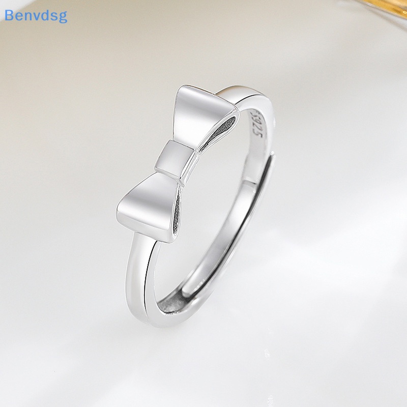 Benvdsg > Nhẫn Bạc Họa Tiết Nơ Đơn Giản Cá Tính Thời Trang Cao Cấp Có Thể Điều Chỉnh Dành Cho Nữ