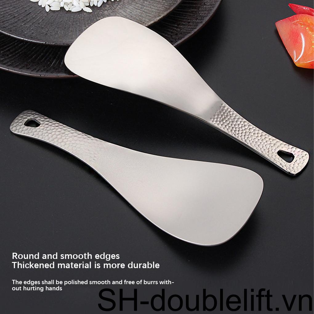 Muỗng Xới Cơm Bằng Gương Kháng Khuẩn Với Tay Cầm Dài Tiện Dụng