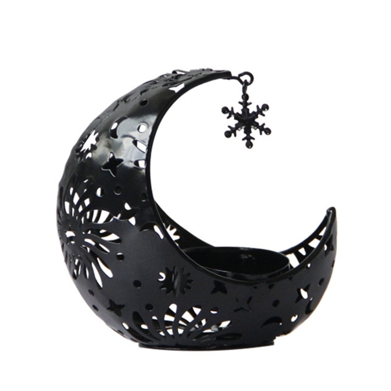 Giá Đỡ Đèn Cầy Bằng Sắt Hình Mặt Trăng / Bông Tuyết Siêu hạn