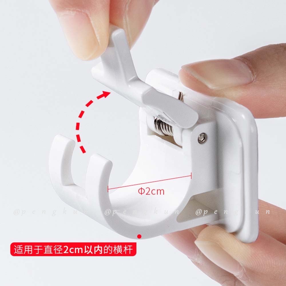 Set 2 Móc Treo Rèm Nhà Tắm 3M Kèm Kẹp Cố Định Tiện Dụng