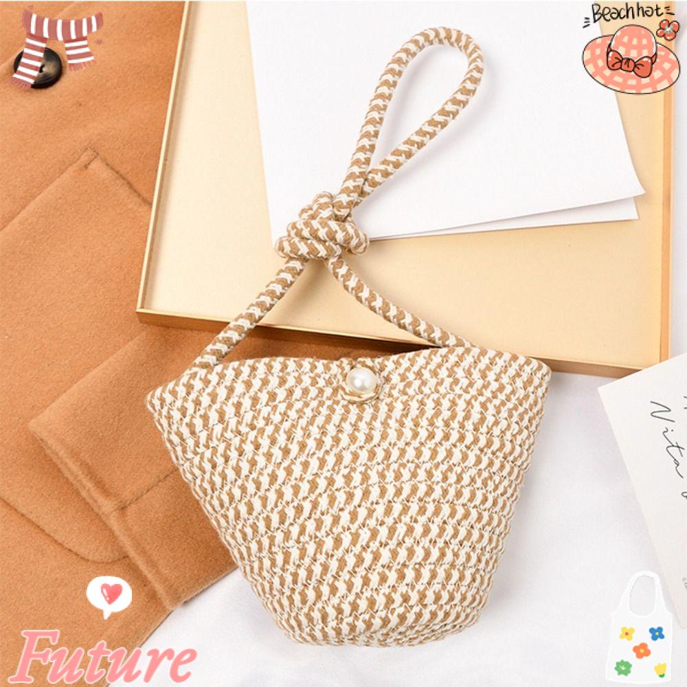 Túi Xách Tay Đan Sợi Thời Trang Giản Dị Cho Nữ