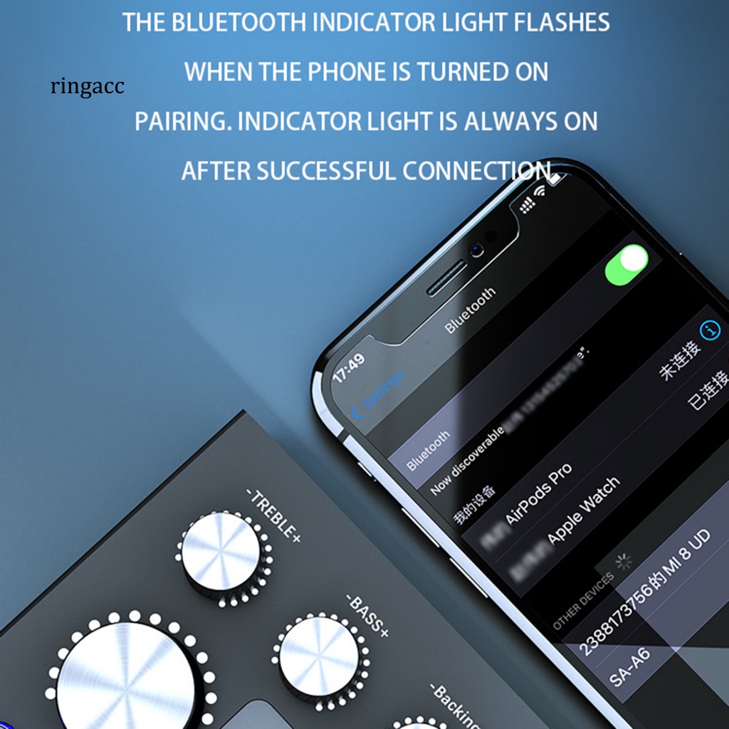 Thẻ Âm Thanh Không Dây Bluetooth 5.0 RGA V8S Độ Nhạy Cao Có Thể Sạc Lại