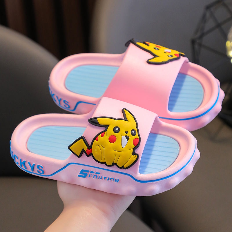 Dép Đi Biển Hở Ngón Chống Trượt Trọng Lượng Nhẹ Họa Tiết Hoạt Hình Dễ Thương Cho Nam