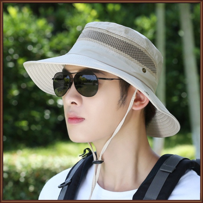 Mũ Tai Bèo Rộng Vành Thoáng Khí Chống Nắng Thời Trang Mùa Hè Cho Nam