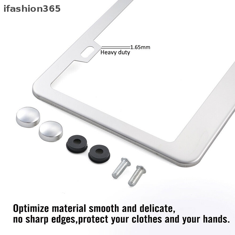 Khung Biển Số Xe Hơi / Xe Tải Bằng Thép Không Gỉ + Nắp Vít VN Thời Trang ifashion365 US Ca 1X