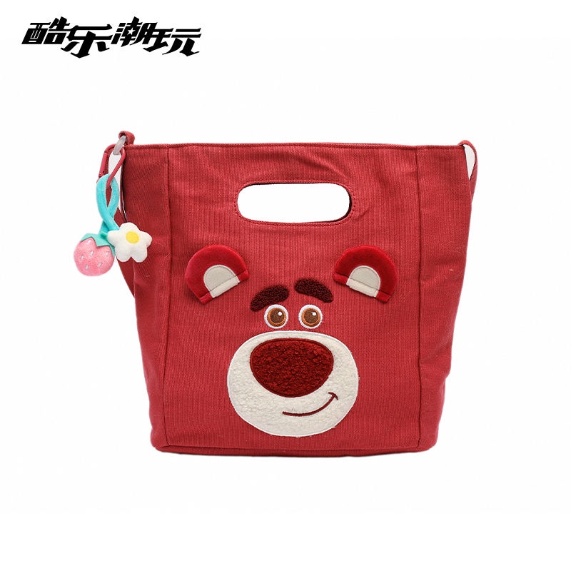 Túi Xách Vải Canvas Cỡ Lớn In Hình Chú Gấu Dâu Tây Disney Thời Trang 2023 Cho Nữ