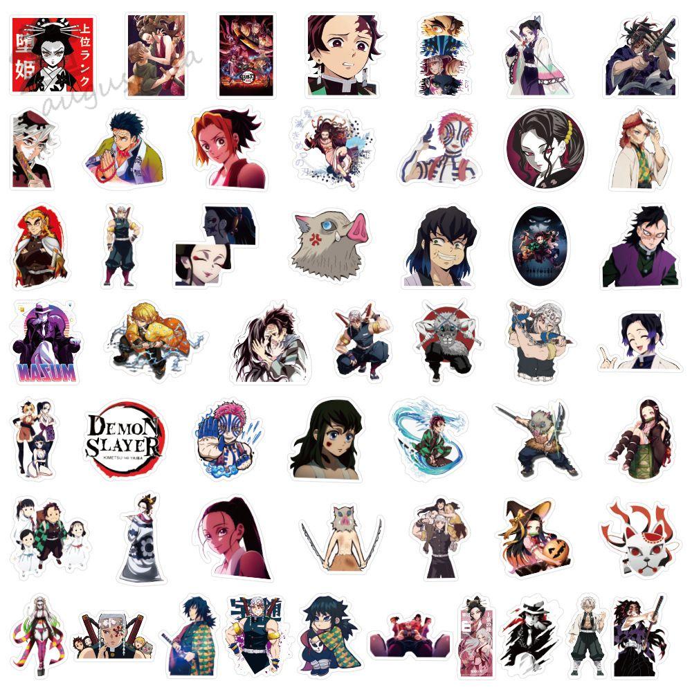 Miếng Dán Họa Tiết Anime Nhật Bản AUGUSTINA Demon Slayer Trang Trí Ván Trượt / Văn Phòng / Trường Học DIY