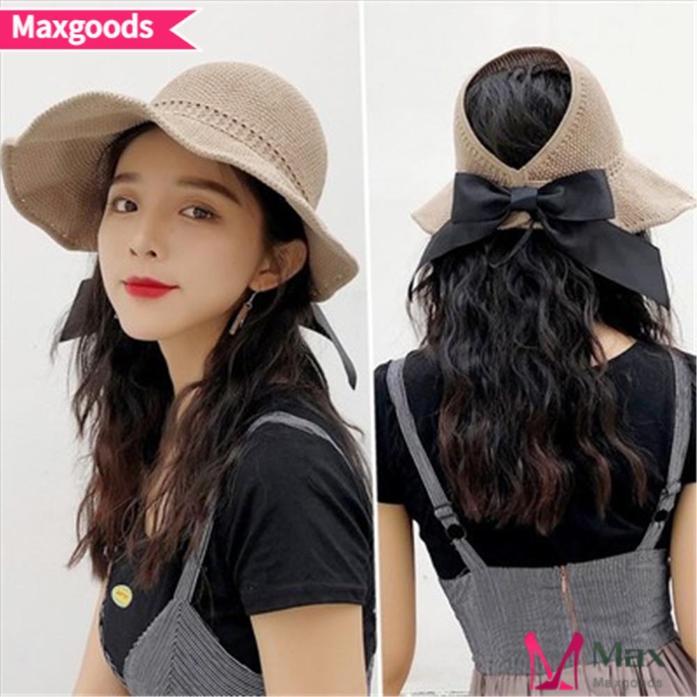 Nón Rộng Vành Phối Nơ Xinh Xắn Dành Cho Nữ