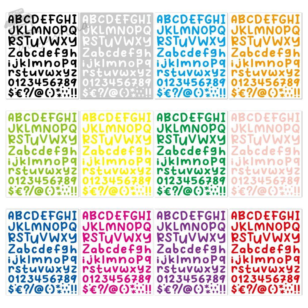 Augustina Miếng Dán Trang Trí Sổ Tay Nhật Ký Hình Chữ Cái Và Số