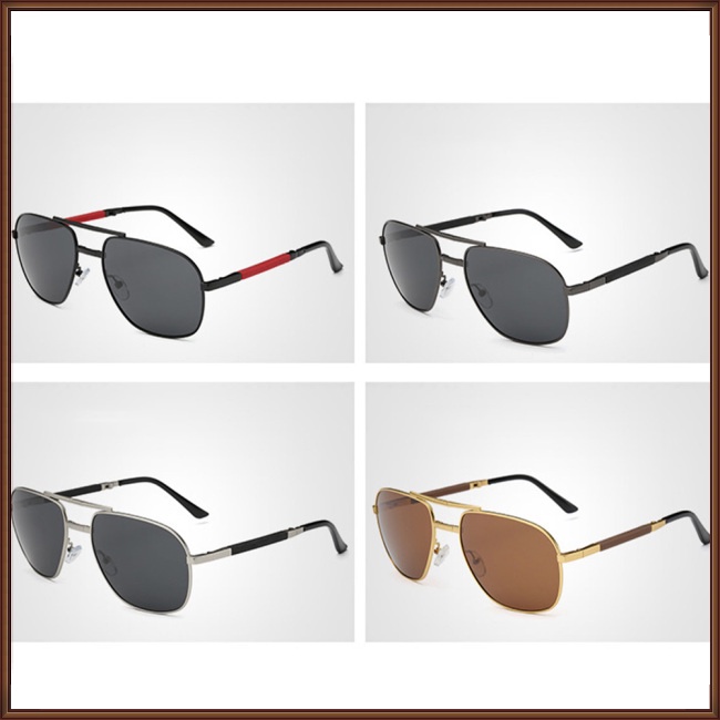 Kính Chống Tia uv Phân Cực Mặt Tròn Dạng Gập Thời Trang Cho Nam