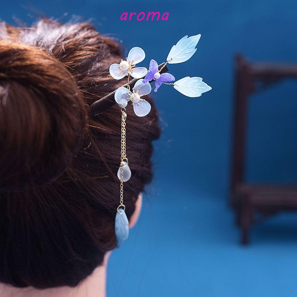 Trâm Cài Tóc Bằng Gỗ Phối Tua Rua Phong Cách Trung Hoa Cổ Điển