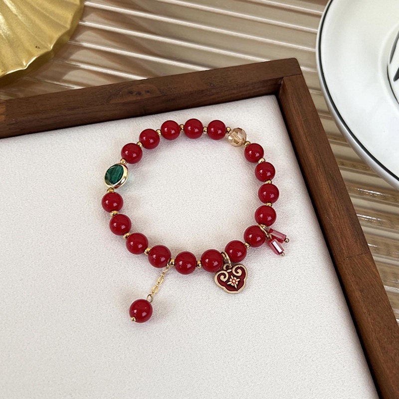 Vòng Tay Chuỗi Hạt Đá Ngọc Bích Hetian Nhân Tạo Hình Thỏ Sang Trọng Thời Trang Cho Nữ