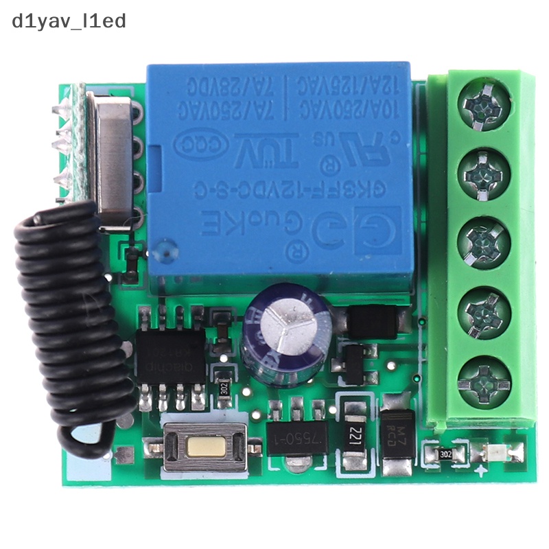 DD 1CH kênh không dây RF điều khiển từ xa Receiver Relay chuyển DIY mô-đun 433Mhz ED