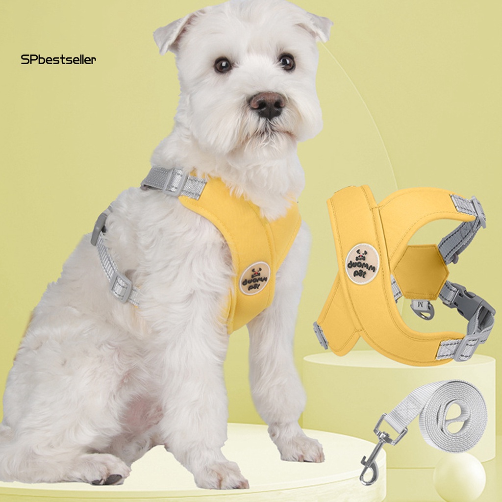Dây Dắt Thú Cưng Đi Dạo Thiết Kế Mềm Mại Thoáng Khí Có Khóa Cài Tùy Chỉnh Tiện Dụng