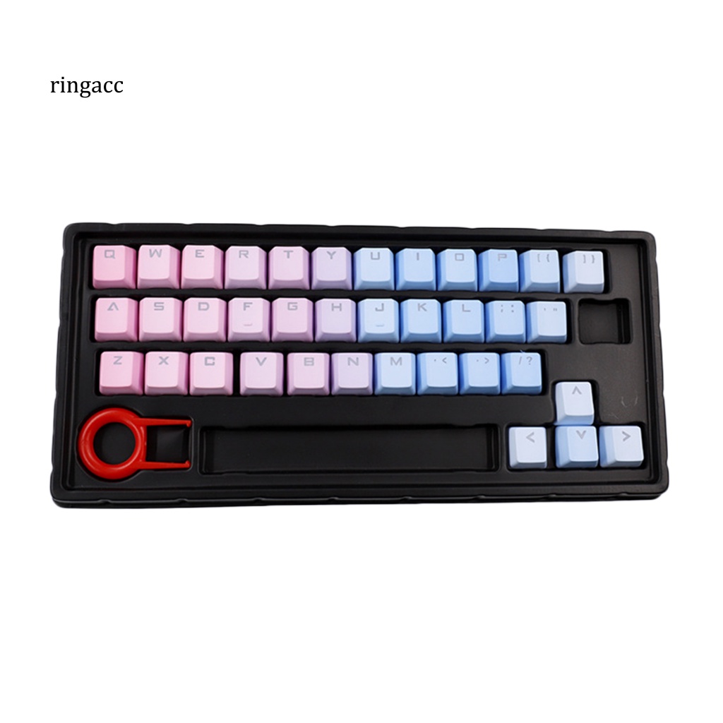 Nút Bàn Phím Cơ PBT 37 Phím Màu Hồng / Xanh Dương Gradient Thay Thế Cho Laptop / Máy Tính