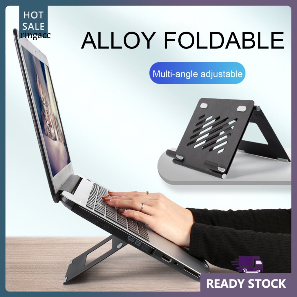 Giá Đỡ Laptop / Máy Tính Bảng Bằng Hợp Kim Nhôm Thiết Kế Tản Nhiệt Tiện Dụng Cho Gia Đình