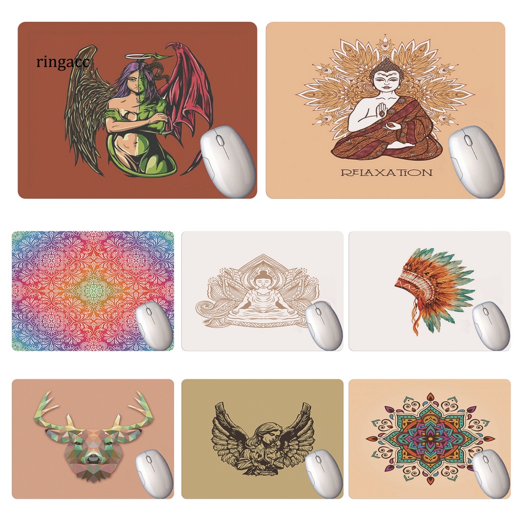 Tấm Lót Chuột Và Bàn Phím Máy Tính Bằng Cao Su Siêu Mỏng Chống Trượt Hình Sừng Hươu Sáng Tạo Tiện Dụng