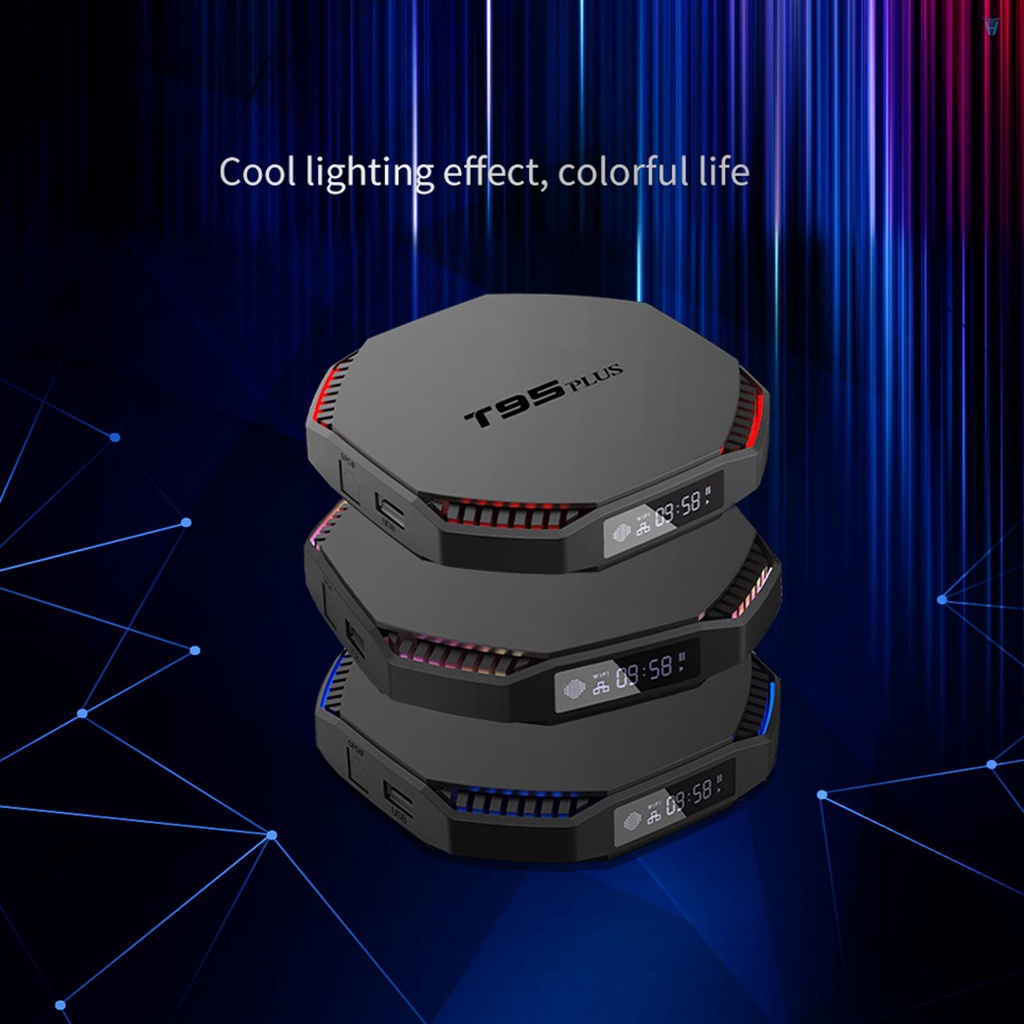 Điều Khiển Từ Xa T95 Plus Android 11.0 RK3566 Quad core H.265 VP9 8K UHD 4K Media Player 2.4G / 5G WiFi 1000M LAN BT4.0 4GB + 32GB