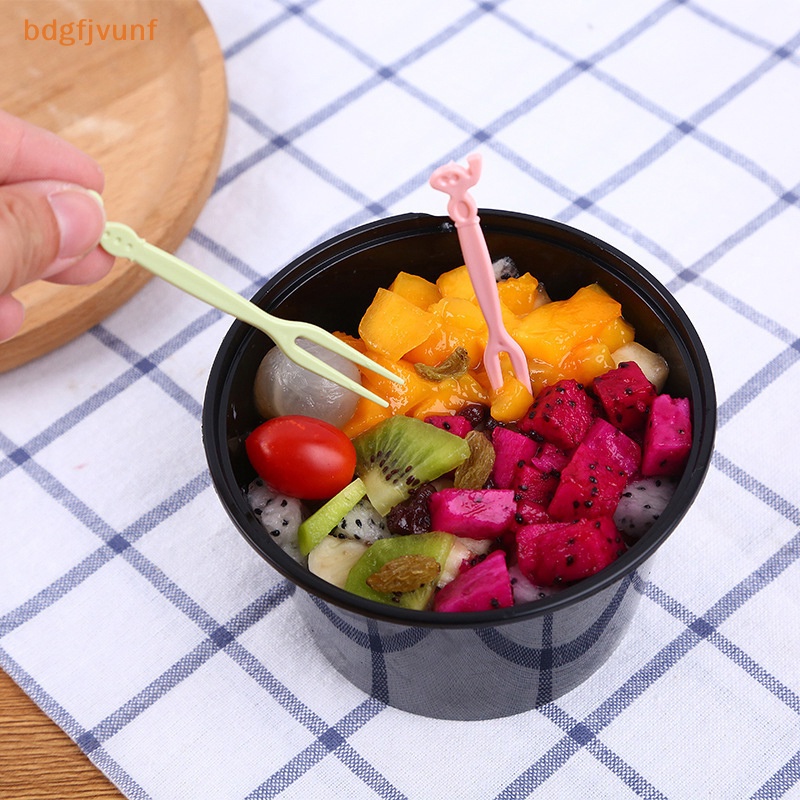 Set 50 Nĩa Ăn Trái Cây Tráng Miệng Hình Động Vật Mini Dễ Thương