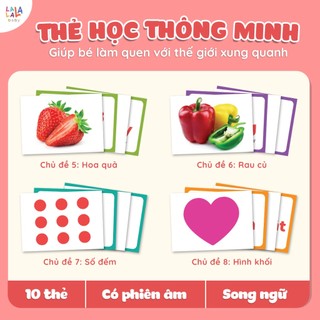  Bộ Thẻ Học Thông Minh Flashcard Cho Bé Lalala Baby Size Lớn  - Song ngữ Kèm Phiên Âm File Âm Thanh Chuẩn Glenn Doman 