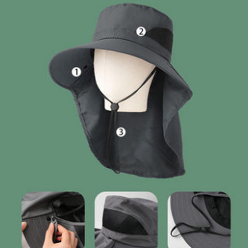 Ygt Mũ Lưỡi Trai Chống Nắng Chống Tia UV Bảo Vệ Mặt Cổ Tiện Dụng