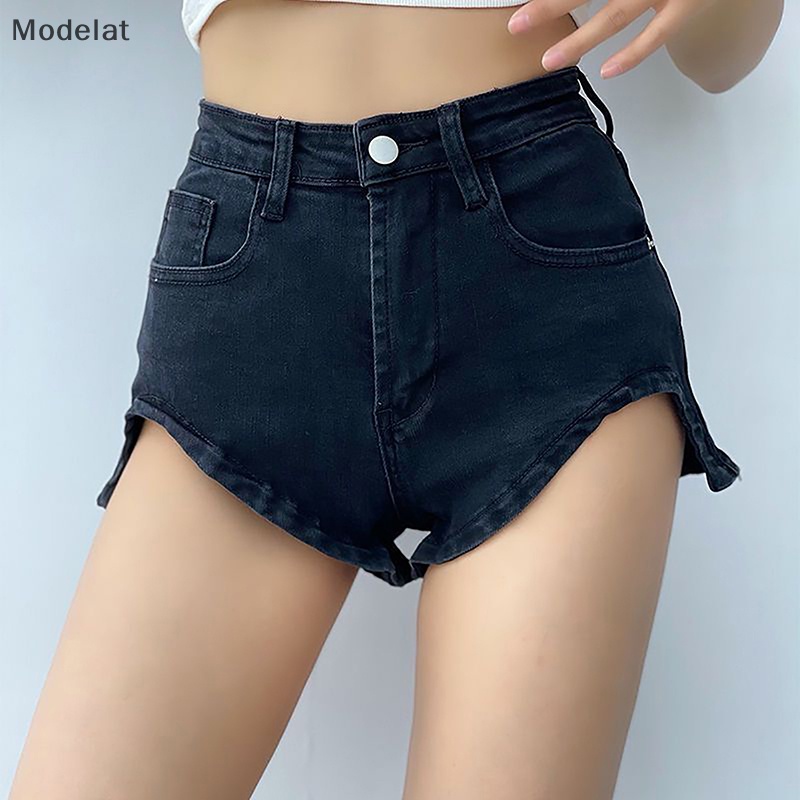 Mfc Quần Short Jean Mini Lưng Cao Dáng Ôm Thời Trang Mùa Hè Hàn Quốc Quyến Rũ Cho Nữ