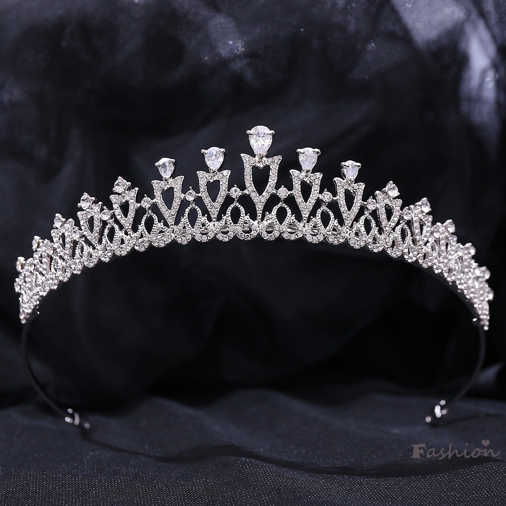 Cài Tóc Hình Vương Miện Đính Đá Sang Trọng Cho Cô Dâu