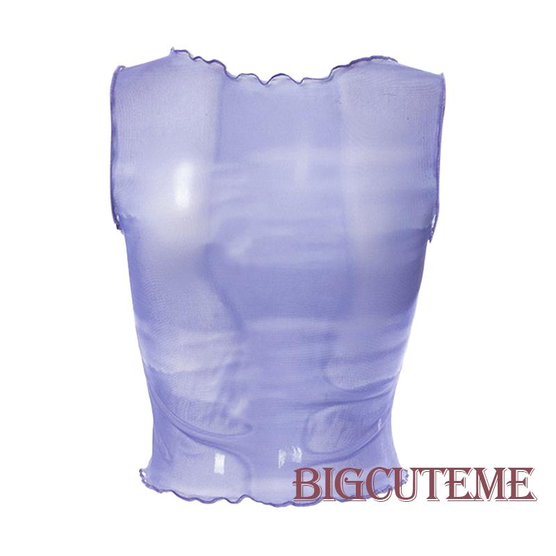 [] - Áo Croptop Không Tay Dáng Ôm Thời Trang Đường Phố Mùa Hè Cho Nữ