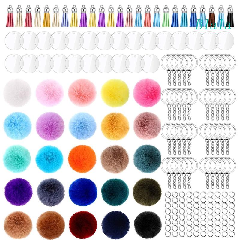 1 Cặp Móc Khóa Acrylic Trong Suốt Hình Tròn