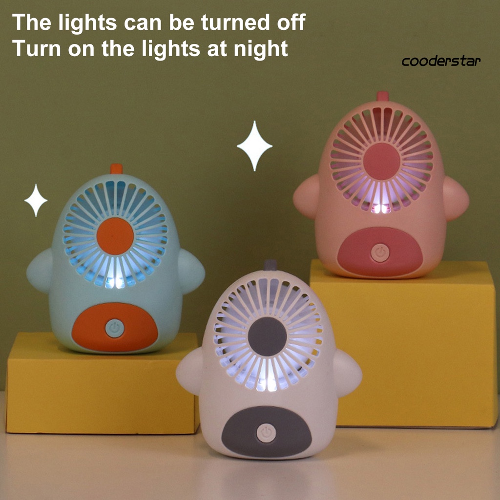 1 Bộ Quạt Điện Để Bàn 2 Tốc Độ Gió Mạnh Sạc USB Không Gây Tiếng Ồn Có Đèn Ngủ Tiện Dụng