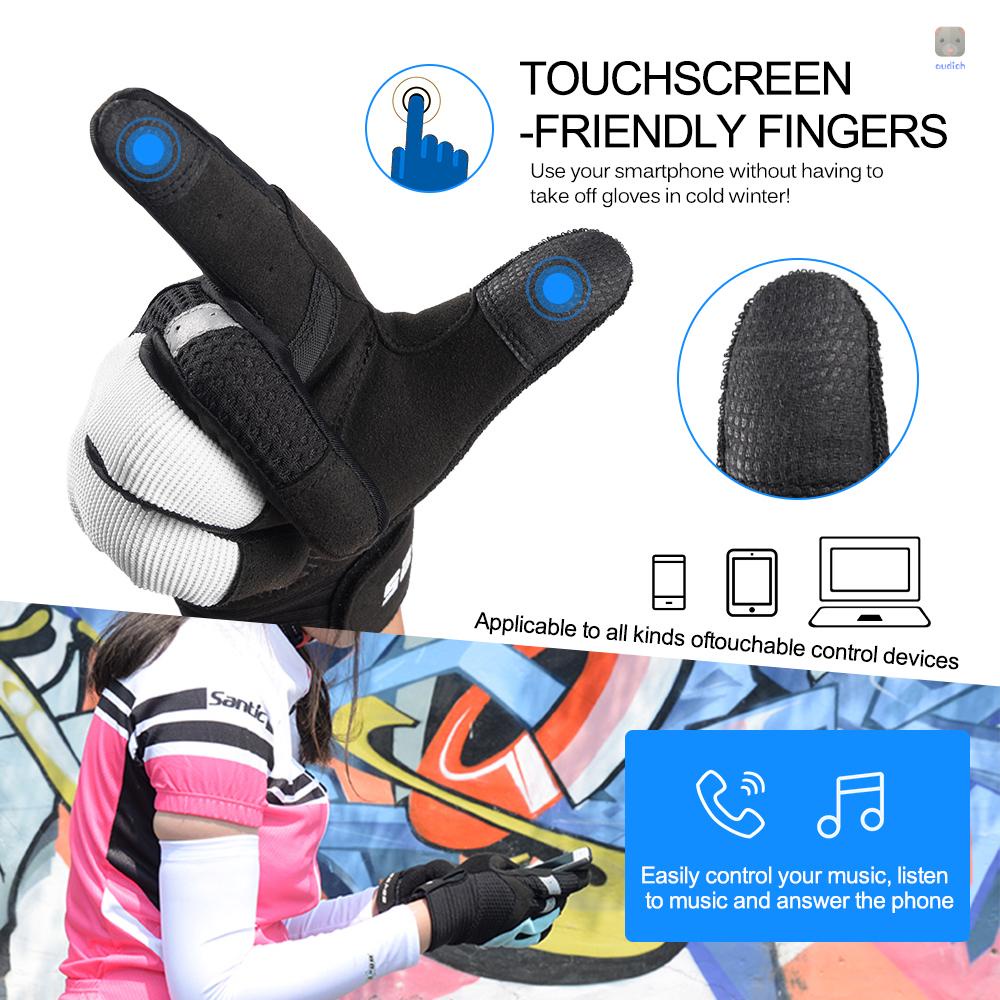 Găng Tay Chống Sốc Chạy Xe Đạp Leo Núi Có Đệm Gel SAHOO Màn Hình Cảm Ứng Dành Cho Nam Và Nữ