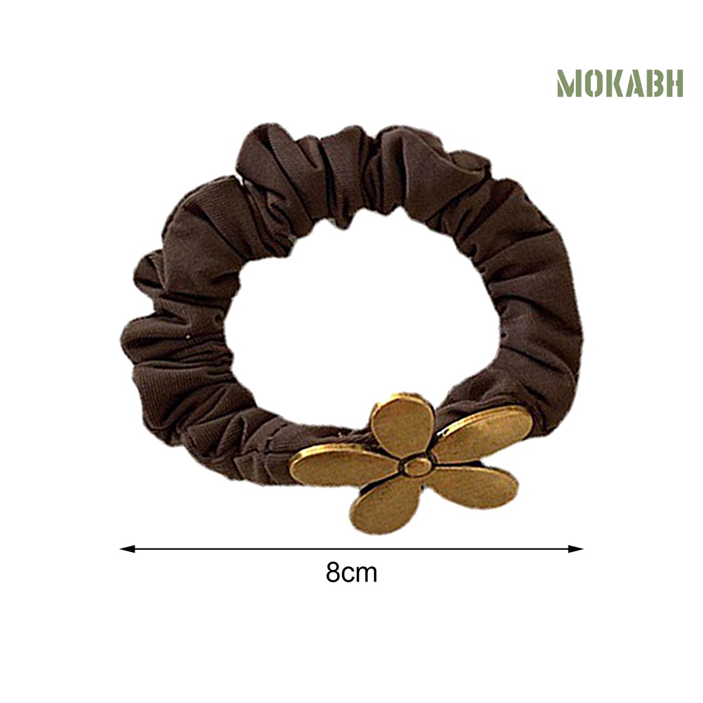 Dây Cột Tóc Đuôi Ngựa Họa Tiết Bông Hoa Thiết Kế Tối Giản Tinh Tế Dùng Hàng Ngày