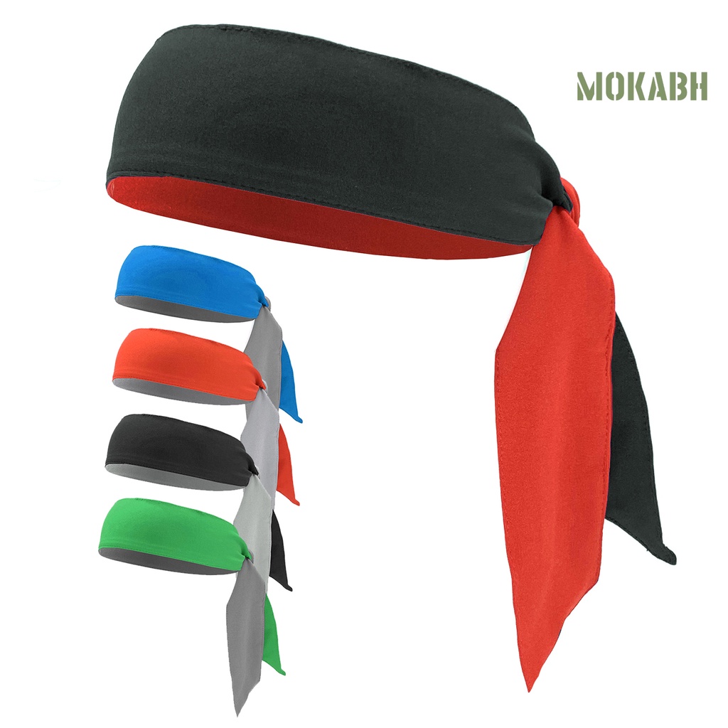 [Mok Abh] Băng Đô Thể Thao Thoáng Khí Thấm Hút Mồ Hôi Độ Co Giãn Cao Màu Sắc Tương Phản Cho Unisex