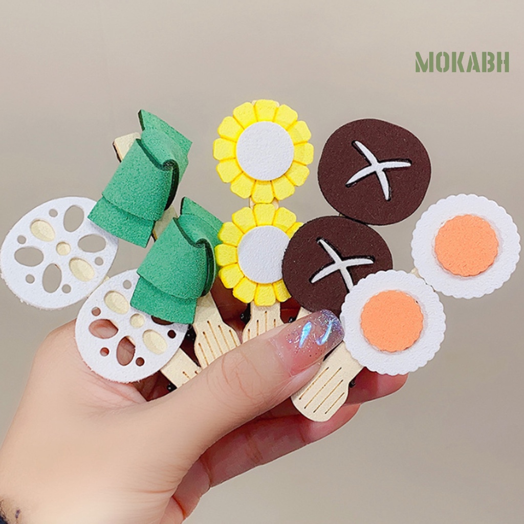 Kẹp Tóc Hình Cây Nấm Bằng Thép Không Gỉ Chống Trượt Cho Nữ