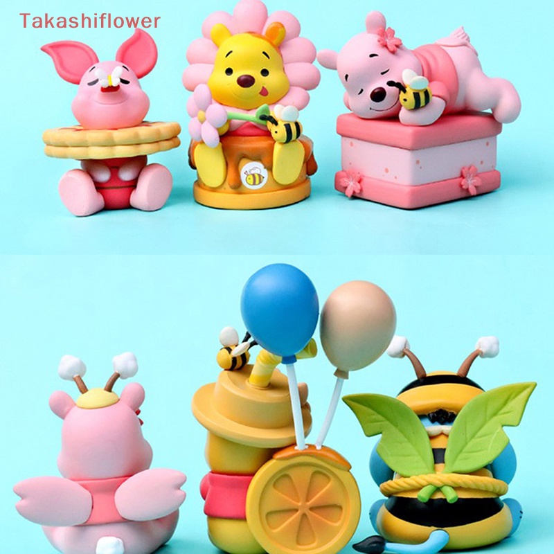 Set 6 Mô Hình Nhân Vật Hoạt Hình Winnie The Pooh Piglet Eeyore Dễ Thương