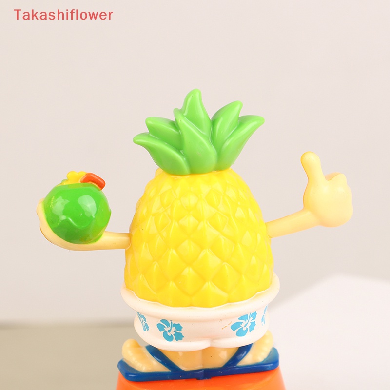 Quả Dứa Lắc Đầu Sử Dụng Năng Lượng Mặt Trời Dễ Thương Dùng Trang Trí Xe Hơi