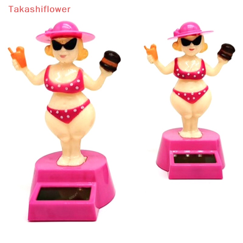 (Takashiflower) Búp Bê Nhảy Múa Lắc Đầu Sử Dụng Năng Lượng Mặt Trời Trang Trí Nội Thất Xe Hơi