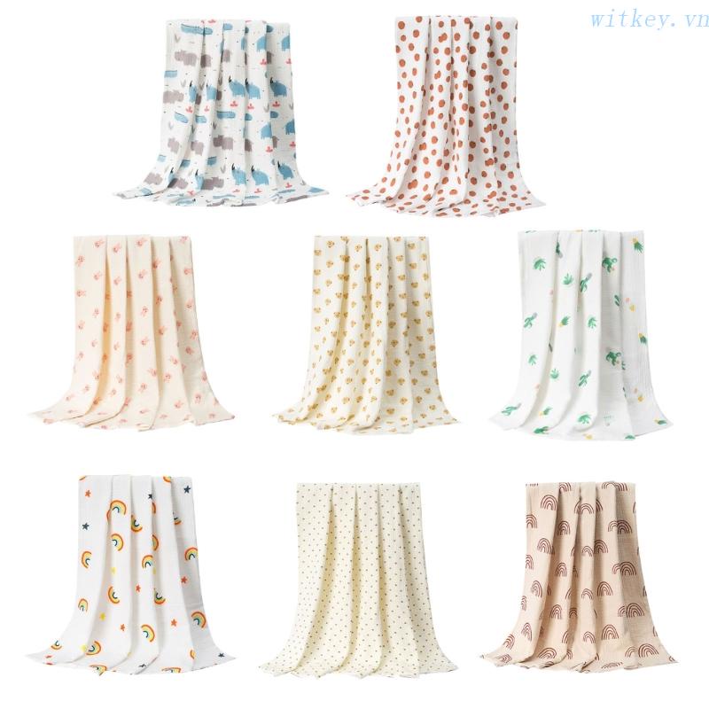 Chăn Quấn Em Bé Chất Liệu Cotton Mềm Mại Thấm Hút Tốt Thân Thiện Với Làn Da