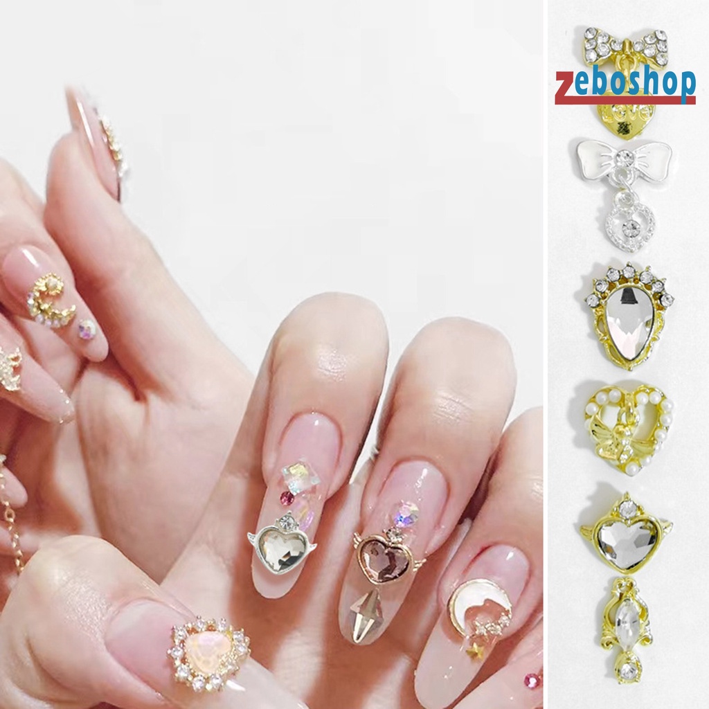 Set 10 Phụ Kiện Trang Trí Móng Nghệ Thuật Tạo Hiệu Ứng Kim Cương 3D DIY