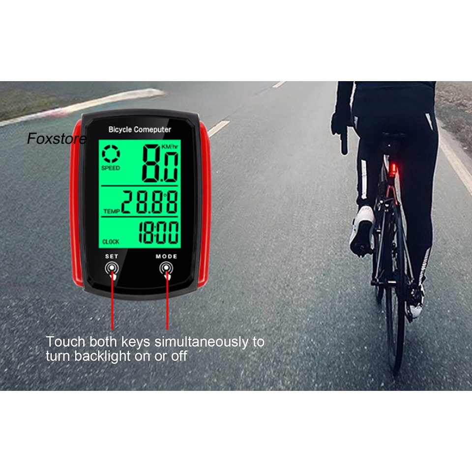 1 Bộ Đồng Hồ Điện Tử Không Dây Chống Rỉ Sét Thay Đổi Pin Nhanh Cho Xe Đạp