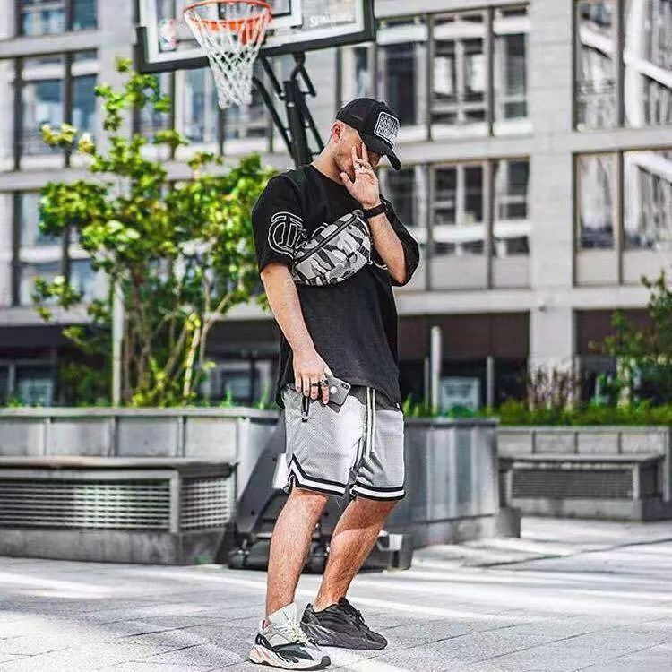 Quần Short Thể Thao Phối Lưới Mỏng Thoáng Khí Nhanh Khô Thời Trang Mùa Hè Cho Nam