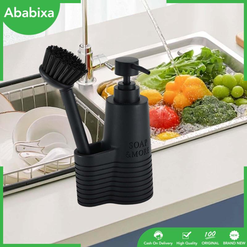 Giá Đỡ Cọ Rửa Chén / Xà Phòng Có Ngăn Đựng Xà Phòng Màu Đen Dễ Sử Dụng Hàng Ngày