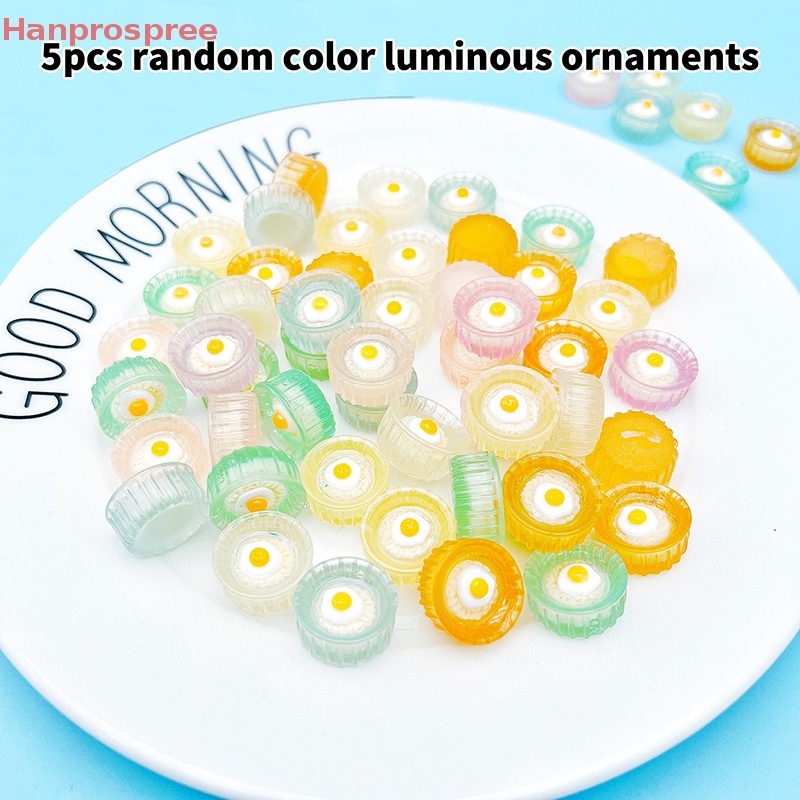 Bộ 5 Đồ trang trí Thức Ăn Phát Sáng Mini Dễ Thương Dùng Trang Trí