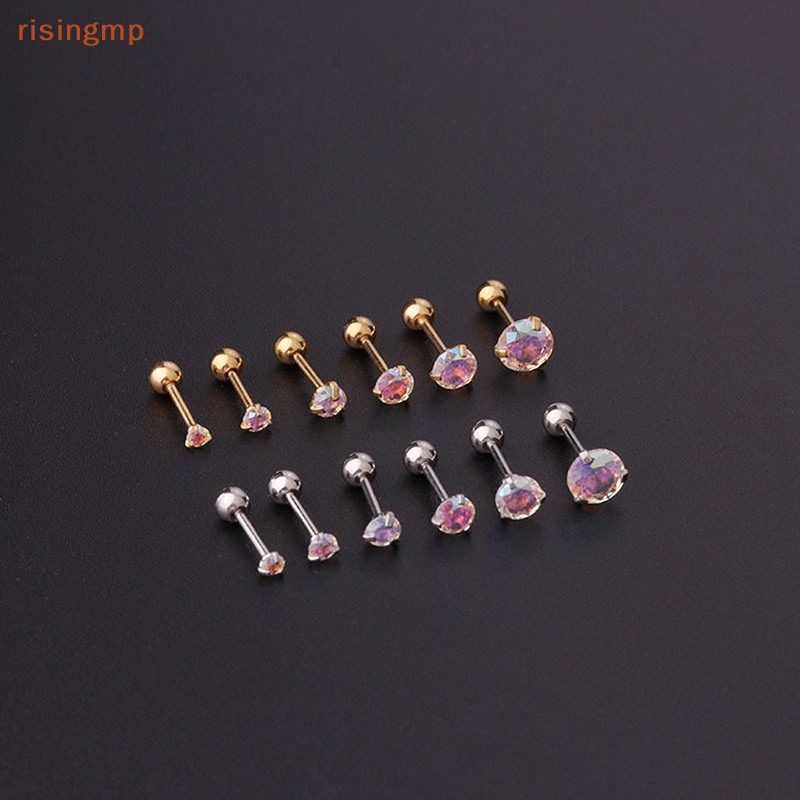 1 Đôi Khuyên Tai Xoắn Ốc Đính Đá Zircon Nhiều Màu Cho Nữ