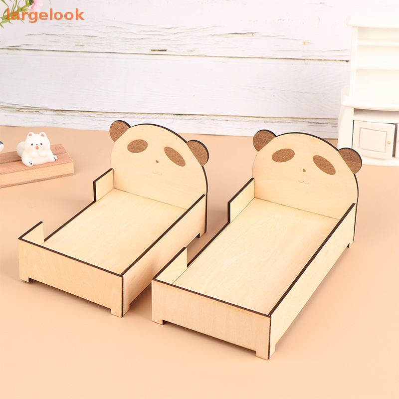 Giường Ngủ Mini Họa Tiết Hoạt Hình Trang Trí Nhà Búp Bê Tỉ Lệ 1 / 12